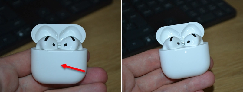 Activate pairing mode on AirPods 4 when they are not displayed in the Bluetooth list