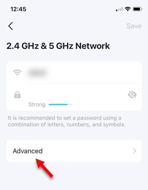 Advanced Wi-Fi network settings in the Deco app