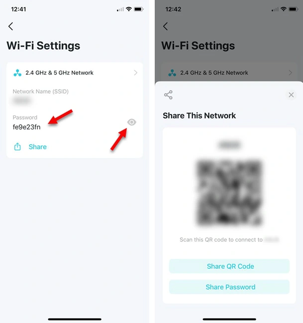 View or share TP-Link Deco Wi-Fi network password