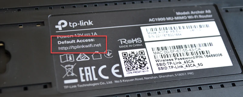 Default Address for Accessing Router Settings