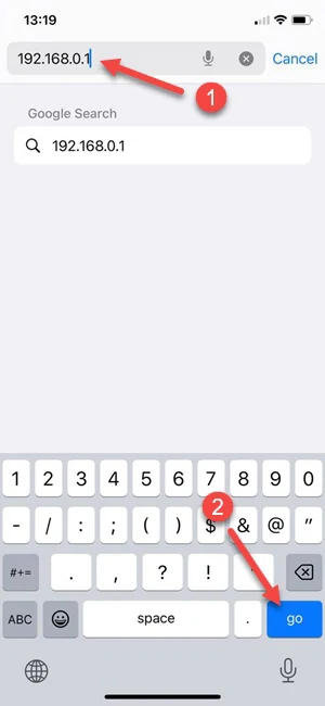 Accessing Router Settings via Browser on iPhone