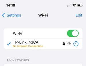 Accessing Router Settings When Wi-Fi on iPhone Shows “No Internet Connection”